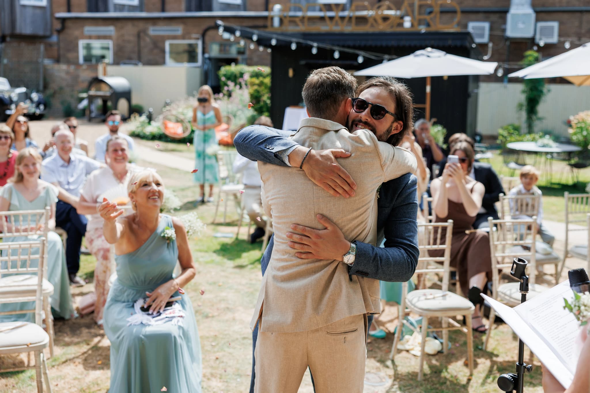 Couple meeting wedding photographer consultation