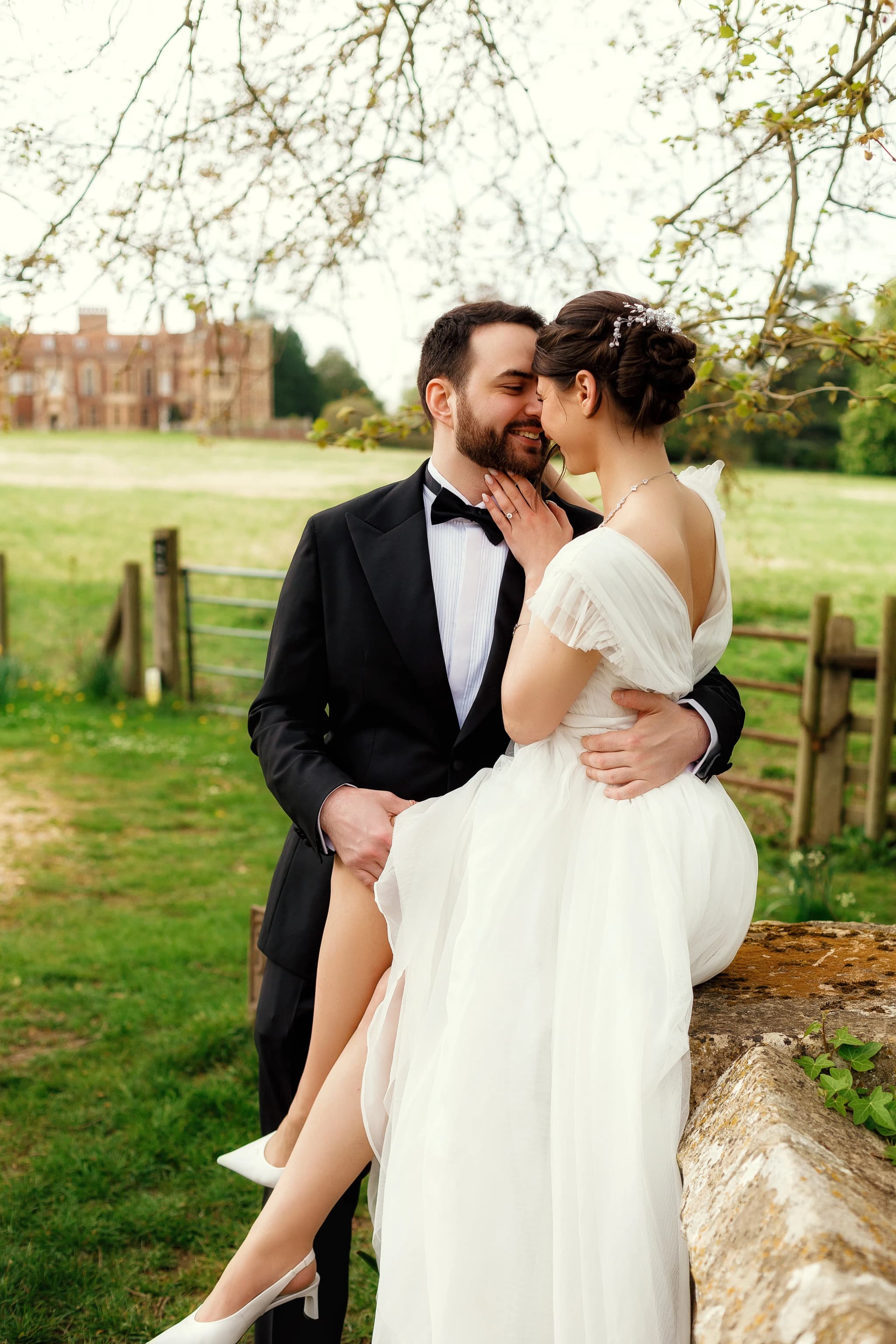 Spring wedding photography England blossom